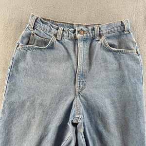 Vintage 90s Levis Jeans Size 14 (Fits 28x33) Blue Light Wash Straight Orange Tab